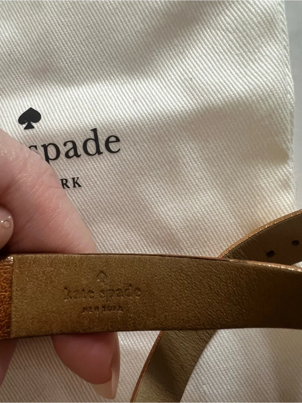 Kate Spade New York Women's Rose Gold Leather Band Watch 1YRU0301 Needs Battery